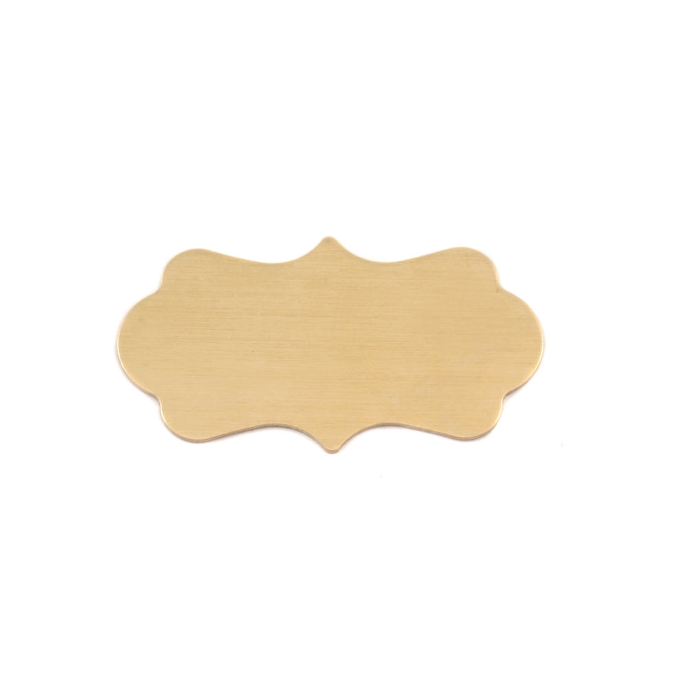 Metal Stamping Blanks Brass Mod Plaque, 29mm (1.14") x 16mm (.63"), 24g